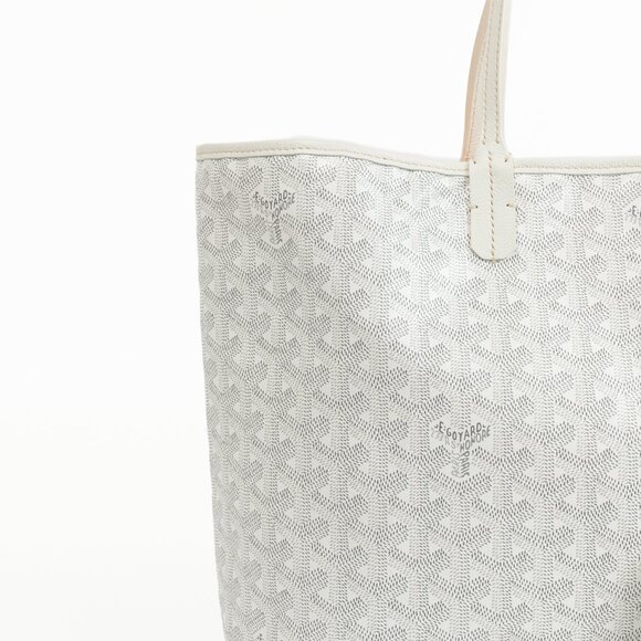 Goyard Saint Louis PM White Goyardine Canvas Tote - Picture 6 of 11